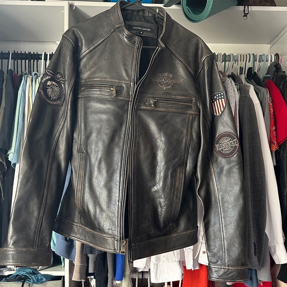NWOT Harley-Davidson Black Leather Vintage Field Jacket